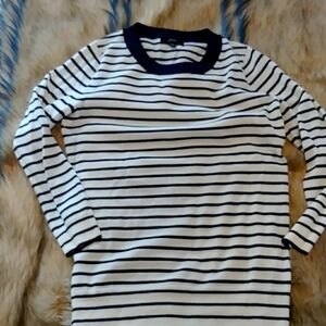 J. Crew thin wool stripe sweater XS